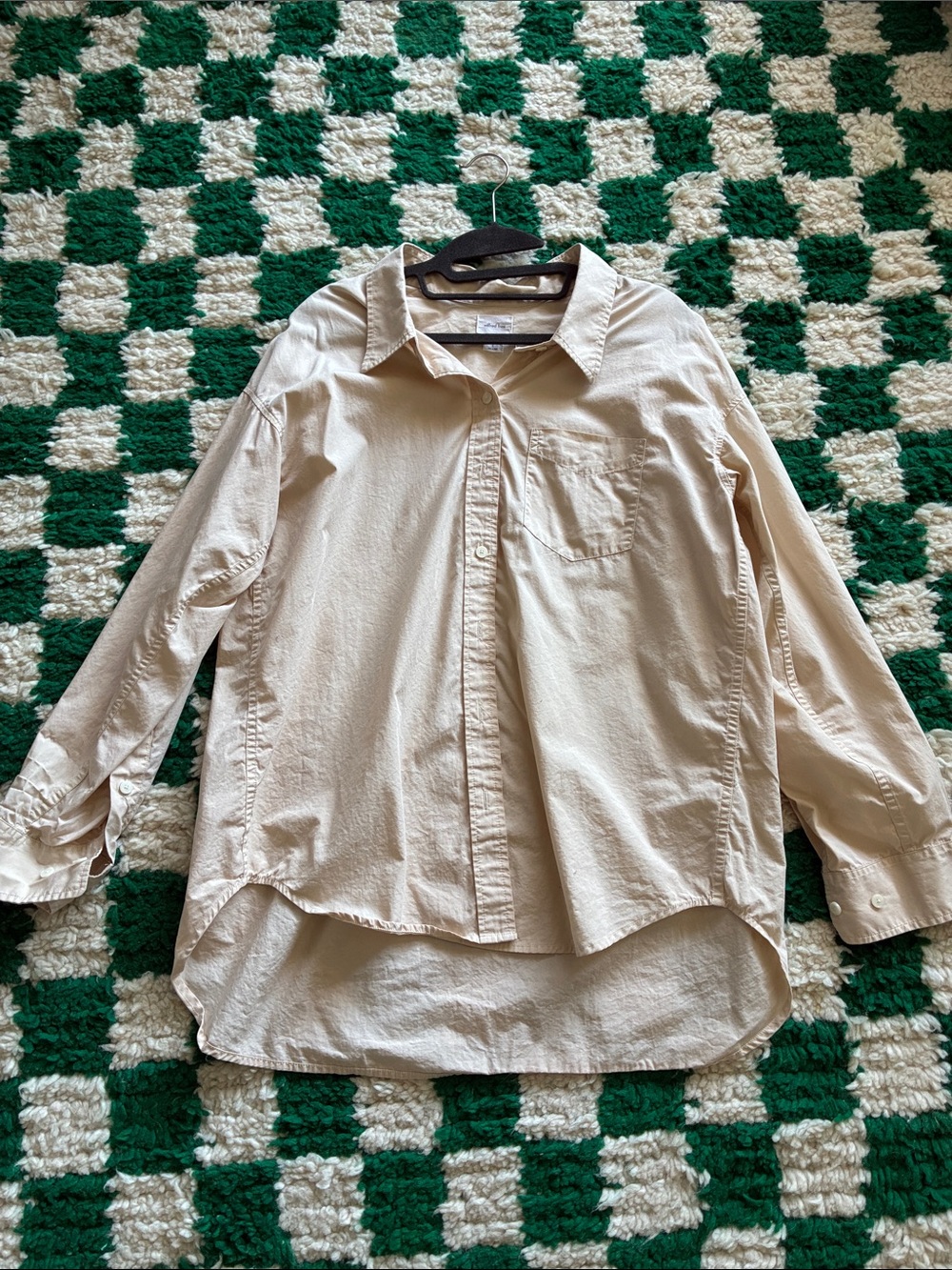 Wilfred Free Oversized Cream Casual Button Down Shirt